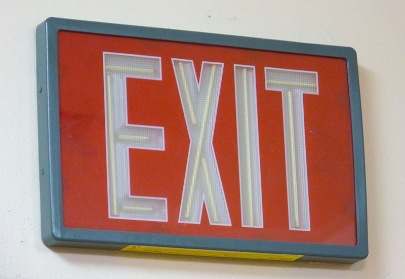 Tritium-exit-sign